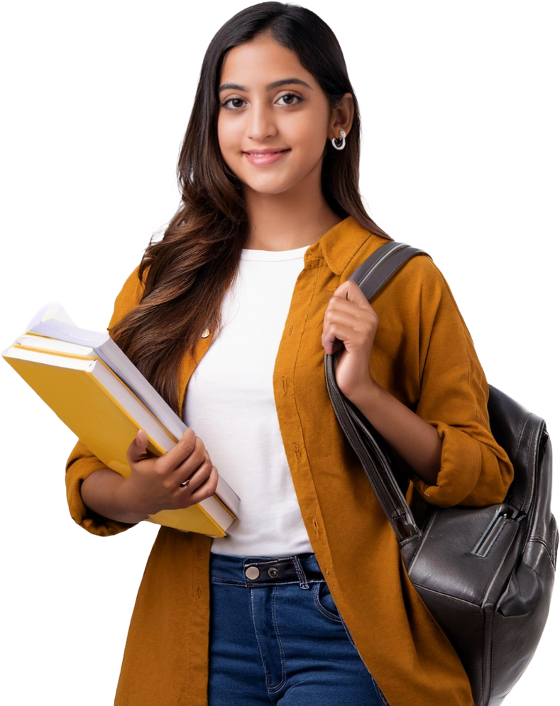 Student with smartphone